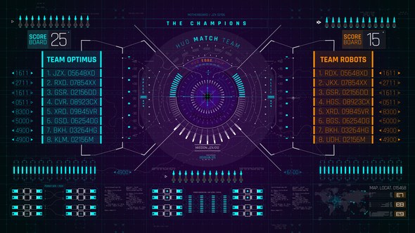 Videohive HUD PRO Match 3 Elements template preview