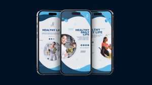 Videohive Healthy Life Concept Instagram Reel Video Displays template preview