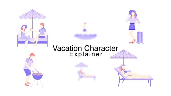 Videohive Vacation Character Explainer Elements template preview