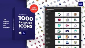 Videohive PremiumBuilder Animated Icons Elements template preview
