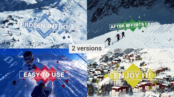 Videohive Frozen Intro Video Displays template preview