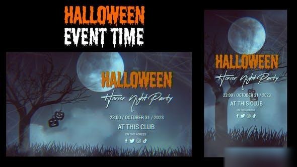 Videohive Halloween Event time 47892720 Openers template preview