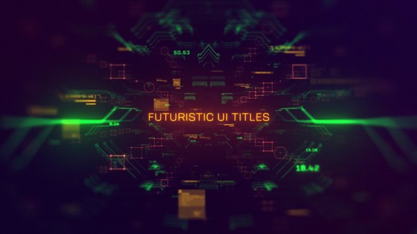 Videohive Futuristic UI Titles Titles template preview