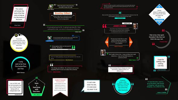 Videohive Quote &Comments TItles Elements template preview