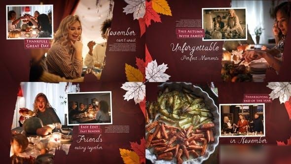 Videohive Thanksgiving Day Slideshow 48981186 Openers template preview