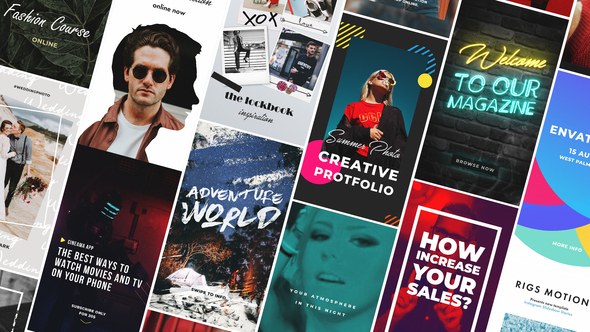 Instagram Stories Video Displays template preview