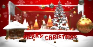 Merry Christmas Video Displays template preview
