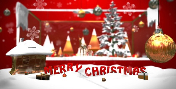 Merry Christmas Video Displays template preview