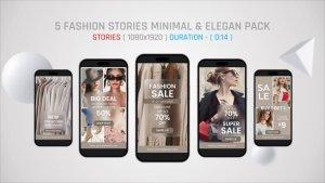 Videohive Fashion Stories | Minimal And Elegant Promo Pack Product Promo template preview