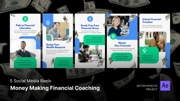 Videohive Money Making Coaching Podcast - Instagram Reels Product Promo template preview