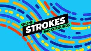 Videohive Spline Strokes Backgrounds Elements template preview