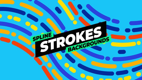 Videohive Spline Strokes Backgrounds Elements template preview