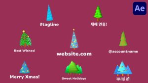 Videohive Christmas Tree Animations for After Effects Titles template preview