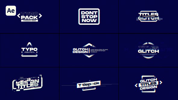 Videohive Glitch Titles 57827051 Titles template preview