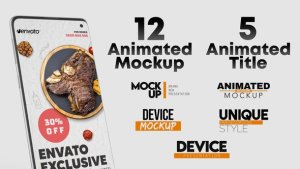 Videohive Animated Android Phone Mockup and Title Set Product Promo template preview