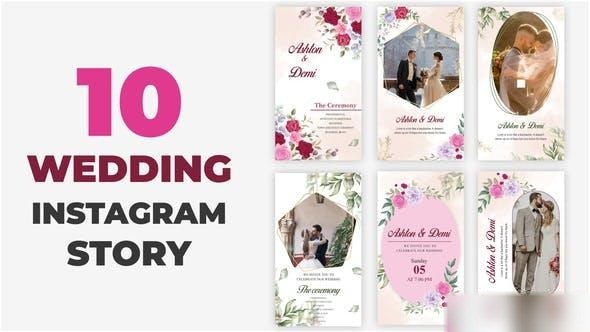 Videohive Wedding Instagram Story Pack Elements template preview