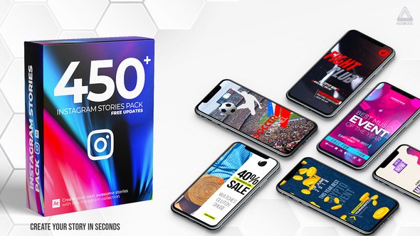 Favorite IGTV / Instagram Stories Pack 2.2 Video Displays template preview
