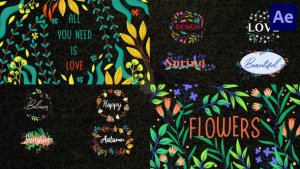 Videohive Colorful Floral Titles for After Effects Titles template preview
