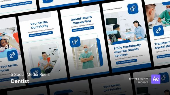 Videohive Social Media Reels - Dentist After Effects Template Product Promo template preview