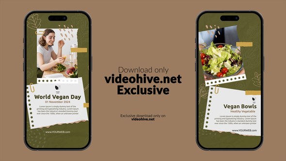 Videohive World Vegan Day Instagram Stories Openers template preview