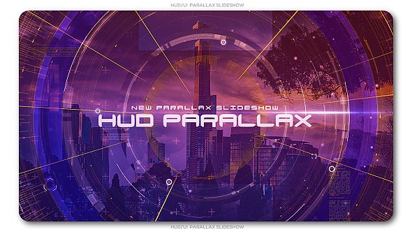 Videohive HUD Parallax Slideshow Video Displays template preview
