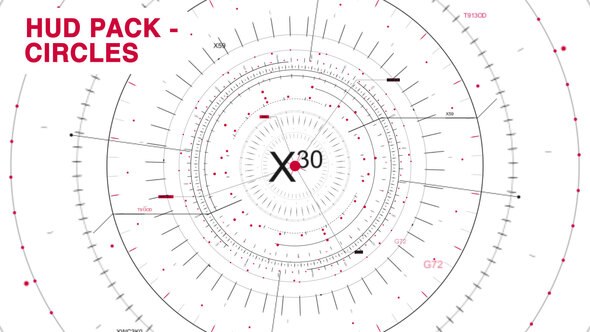 Videohive HUD Pack - Circles Elements template preview