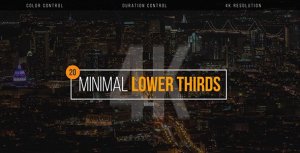 Minimal Lower Thirds Video Displays template preview