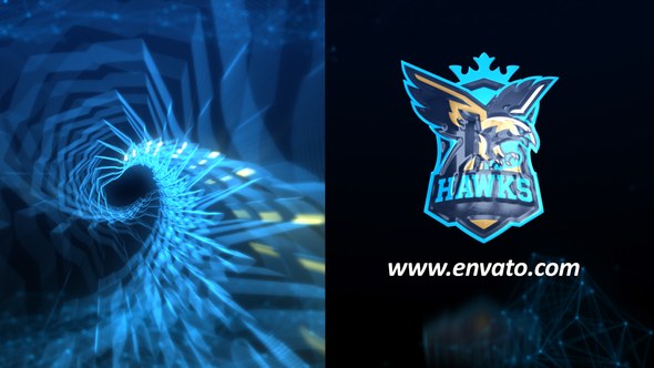 Videohive Plexus Glitch Logo Reveal Logo Stings template preview
