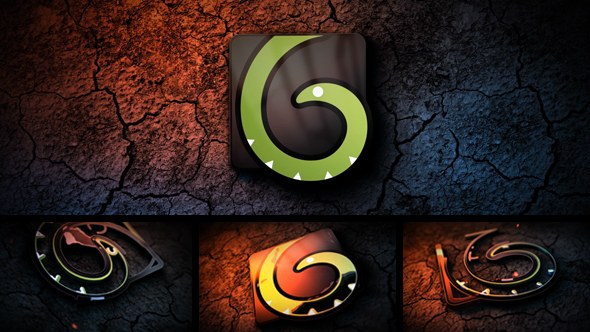 Dark Grunge Logo Video Displays template preview