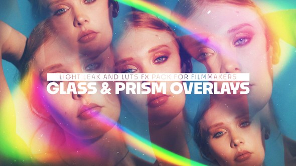 Videohive Prism Glass FX Bundle вЂ“ Cinematic Overlays, LUTs & Light Leaks in 4K Elements template preview