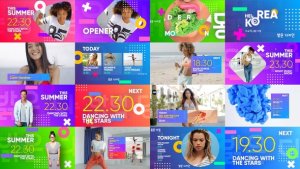 Entertainment Broadcast Package Video Displays template preview