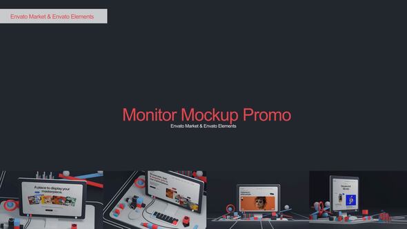 Videohive Monitor Mockup 58553031 Product Promo template preview