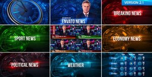 Broadcast Design News Package Video Displays template preview