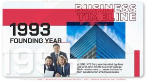 Videohive Business Timeline Presentation 53254038 Video Displays template preview