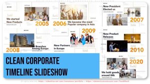 Videohive Original Timeline Corporate Slideshow Video Displays template preview