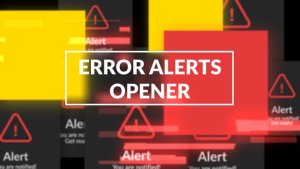 Videohive Error Messages Glitch Opener Openers template preview