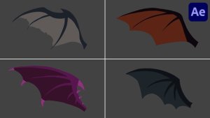 Videohive Cartoon Halloween Bat Wings Animations | After Effects Elements template preview