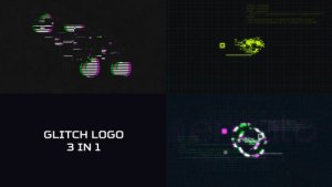 Videohive Glitch Logo 3 in 1 Logo Stings template preview