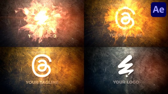 Videohive Fire Logo Reveal for After Effects Logo Stings template preview