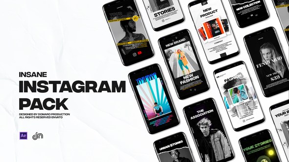 Videohive Insane instagram pack Product Promo template preview