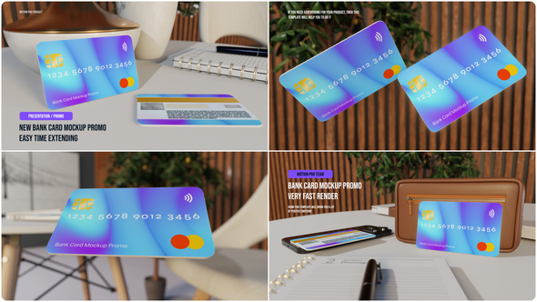 Videohive Bank Card Mockup Promo Product Promo template preview