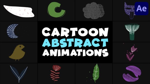 Videohive Cartoon Abstract Animations | After Effects Elements template preview