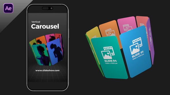 Videohive Vertical Carousel Slideshow 59048274 Openers template preview