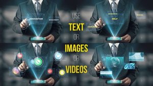 Videohive Hologram Businessman Screens Video Displays template preview