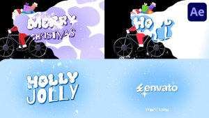 Videohive Santa On Bike Logo Opener | After Effects Openers template preview