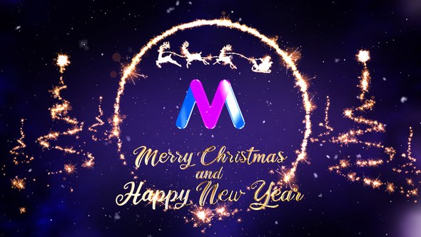Videohive Christmas Sparklers Video Displays template preview