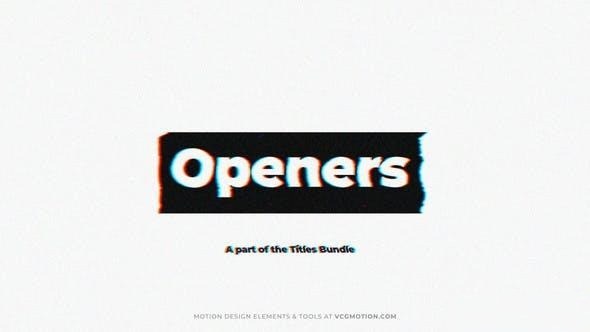 Videohive Openers - Glitch Openers template preview