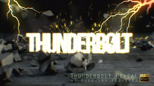 Videohive Thunderbolt Reveal Logo Stings template preview