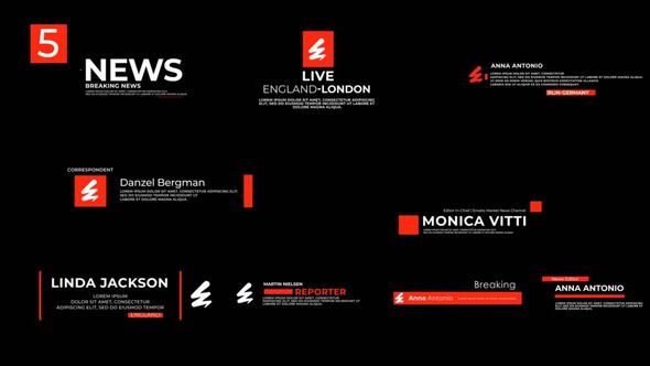 Videohive News Lower Thirds V.7 Elements template preview