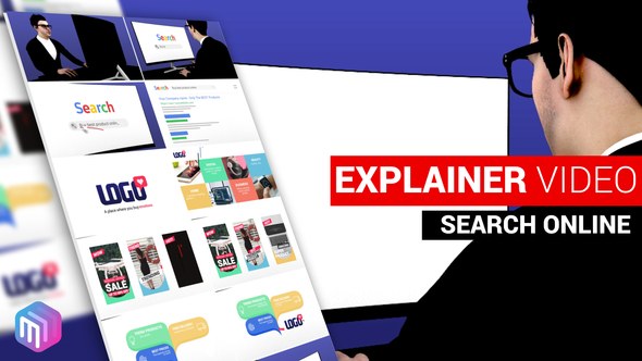 Explainer Video | Search and Find Online Video Displays template preview